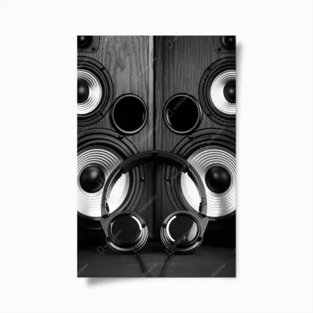 Poster vibrazioni sonore monocromatiche • Wallissimo®