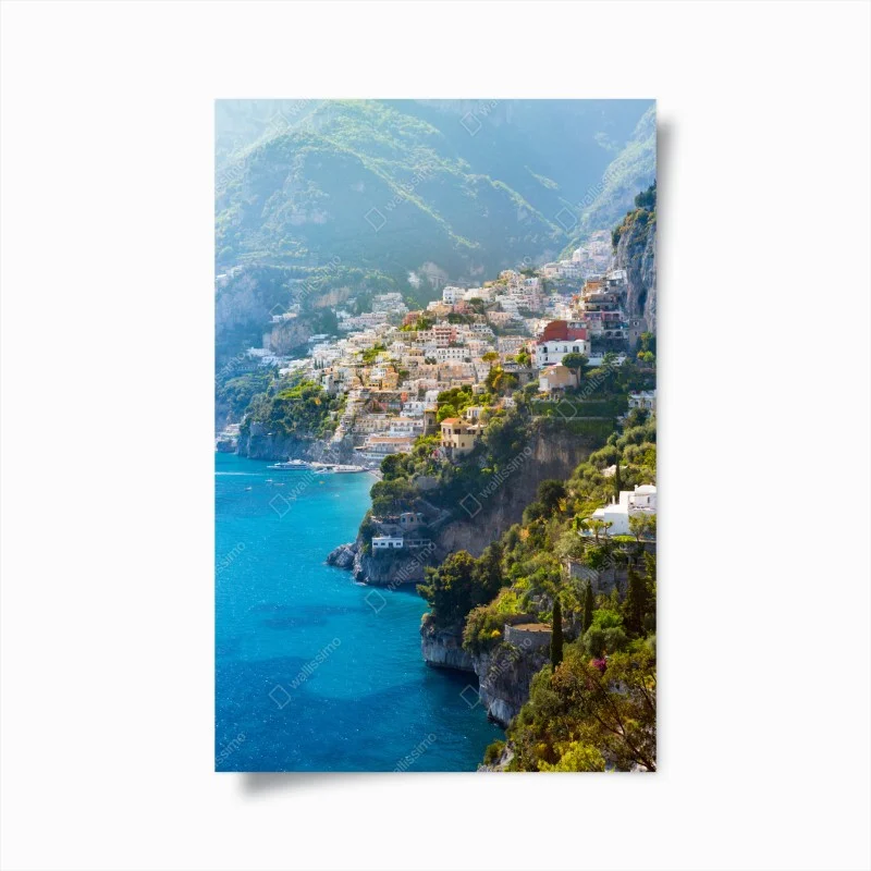 Poster panorama di Positano sulla Costiera Amalfitana