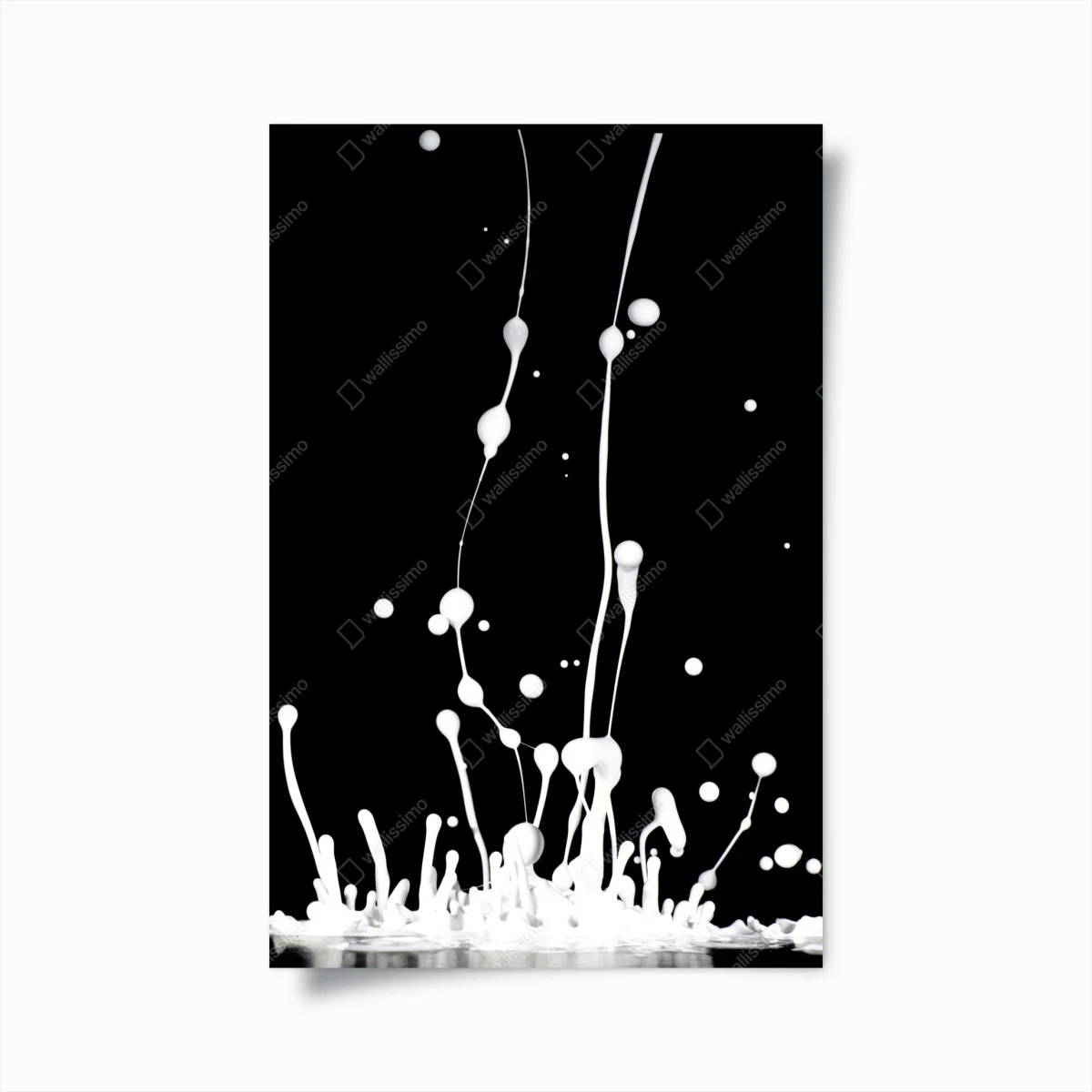 Poster danza di spruzzi bianchi su sfondo nero • Wallissimo® Poster danza di spruzzi bianchi su sfondo nero • Wallissimo®