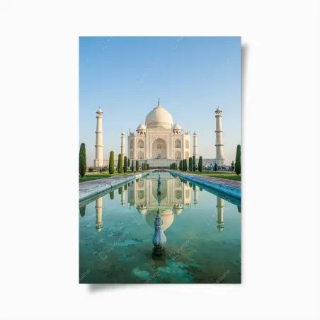 Poster riflessi del Taj Mahal all'alba • Wallissimo®
