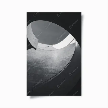 Poster curve di cemento: eleganza architettonica minimal • Wallissimo®