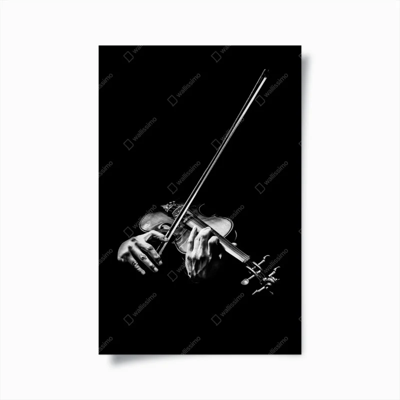 Poster mani al violino in controluce