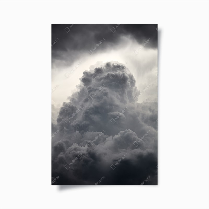 Poster cielo drammatico di nuvole grigie