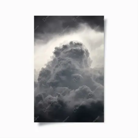 Poster cielo drammatico di nuvole grigie • Wallissimo®