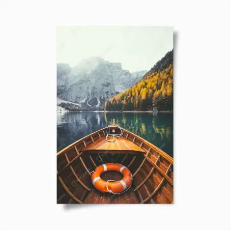 Poster serenità sul Lago di Braies • Wallissimo®