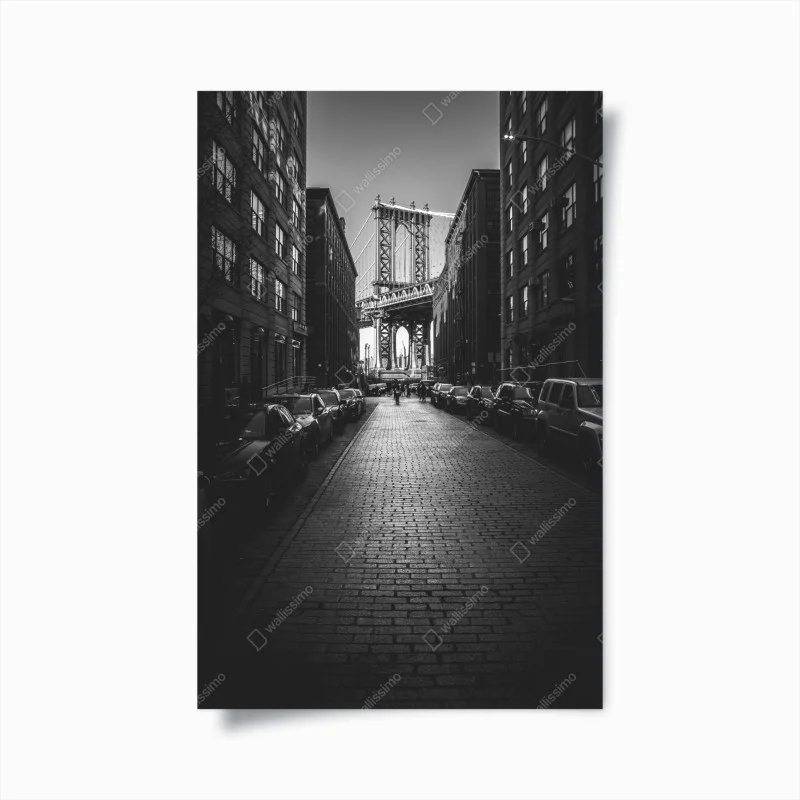 Poster scorcio urbano con Manhattan Bridge a New York