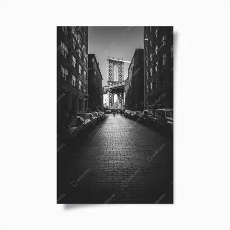 Poster scorcio urbano con Manhattan Bridge a New York • Wallissimo®