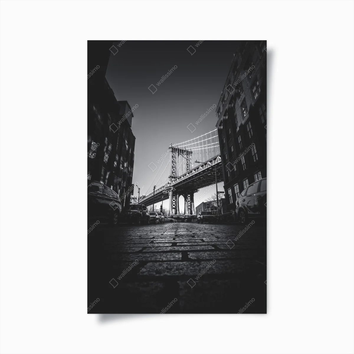 Poster panorama urbano sotto il ponte di Manhattan • Wallissimo® Poster panorama urbano sotto il ponte di Manhattan • Wallissimo®