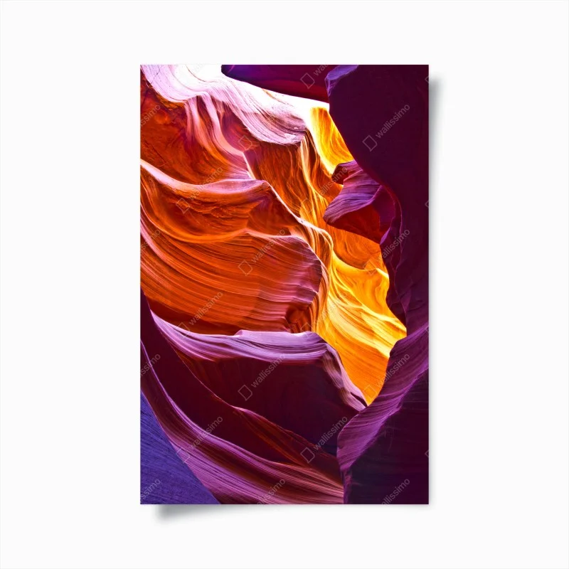 Poster luce dorata nel canyon scolpito