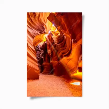 Poster paesaggio scultoreo di Antelope Canyon • Wallissimo®