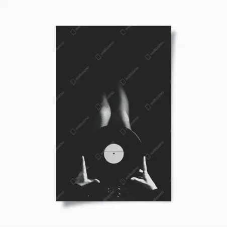 Poster sensualità sonora in bianco e nero • Wallissimo®