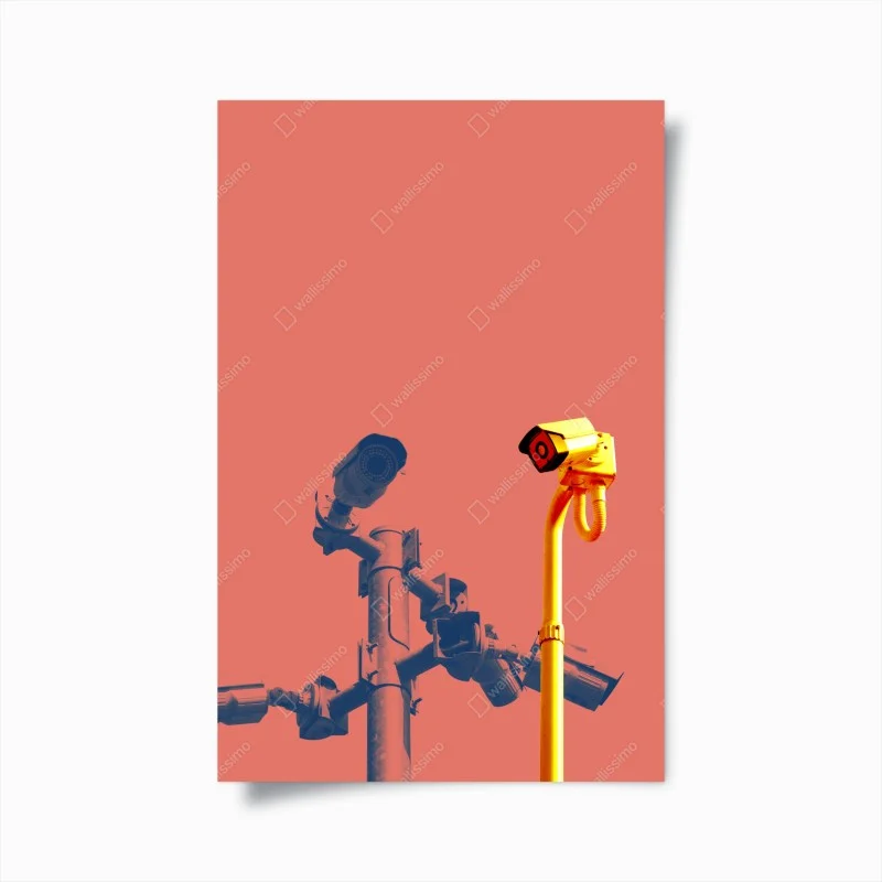 Poster occhio urbano in stile pop