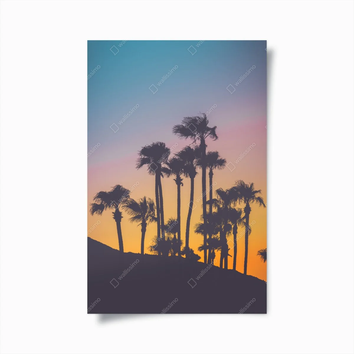 Poster tramonto tropicale in silhouette • Wallissimo® Poster tramonto tropicale in silhouette • Wallissimo®