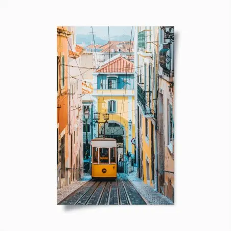 Poster scorcio del tram di Bica a Lisbona • Wallissimo®