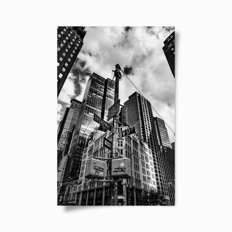 Poster prospettiva urbana su Broadway, New York