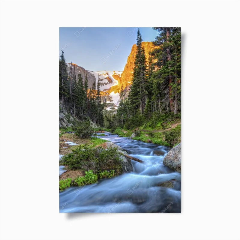 Poster panorama alpino al crepuscolo