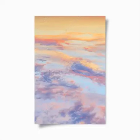 Poster cielo pastello all'alba dorata • Wallissimo®
