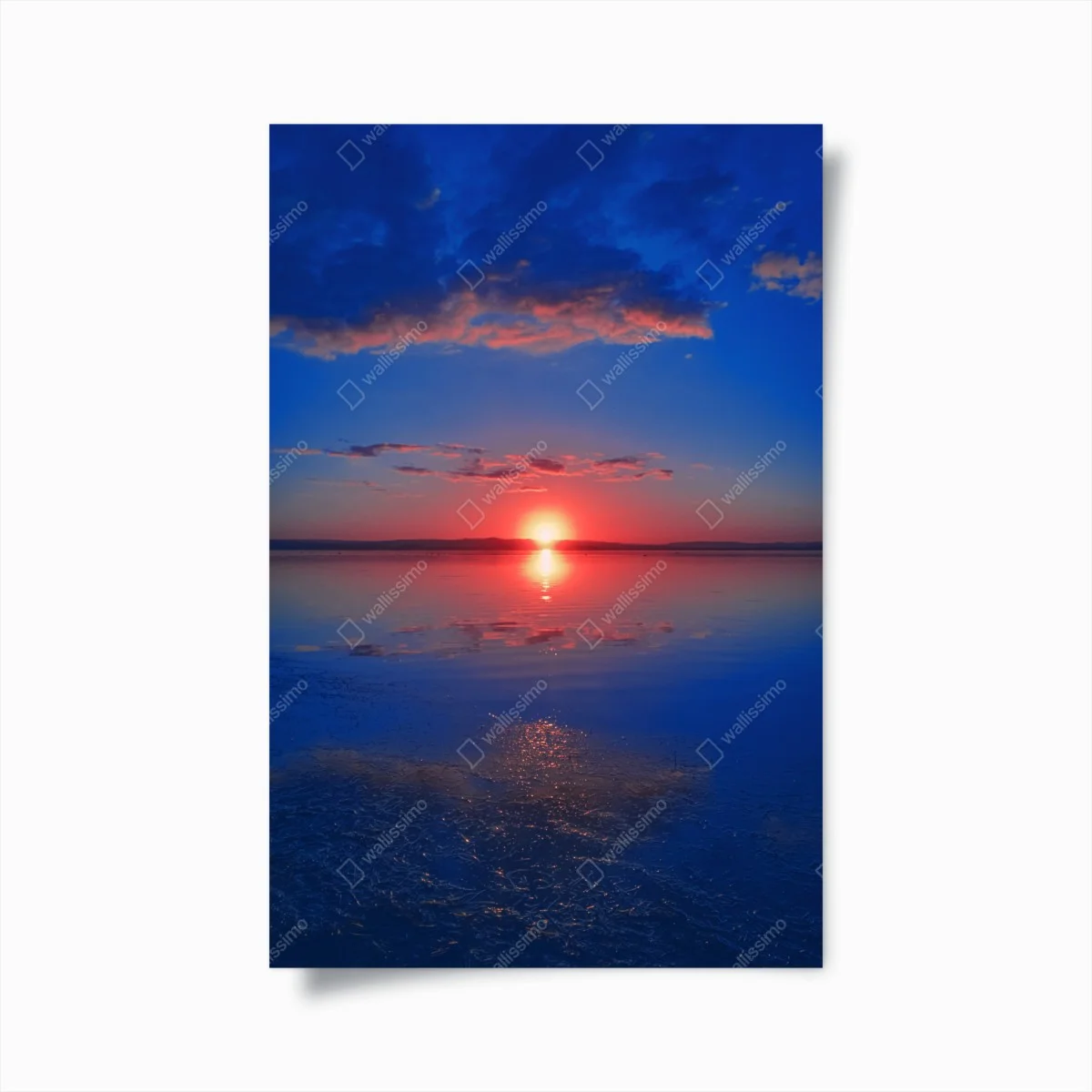 Poster tramonto sul lago con riflesso • Wallissimo® Poster tramonto sul lago con riflesso • Wallissimo®