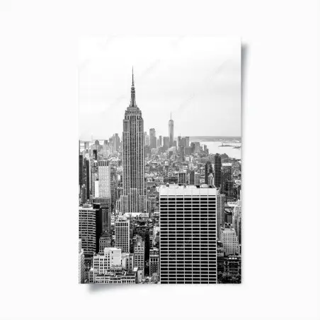 Poster skyline iconico di New York in bianco e nero • Wallissimo®