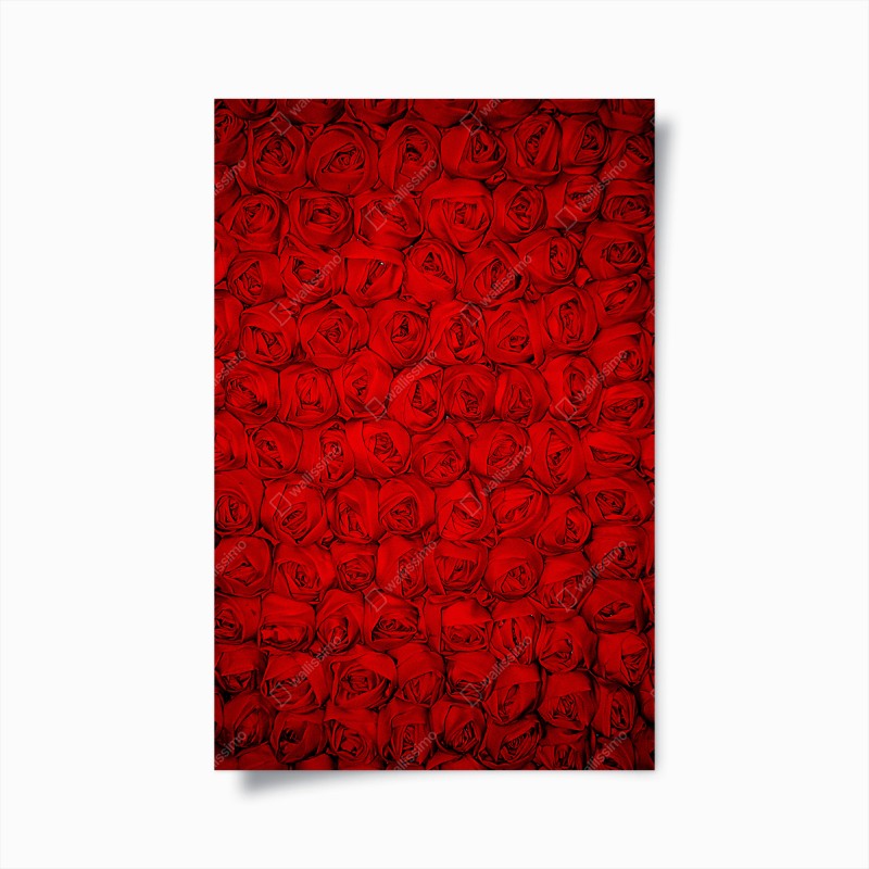 Poster mosaico di rose rosse