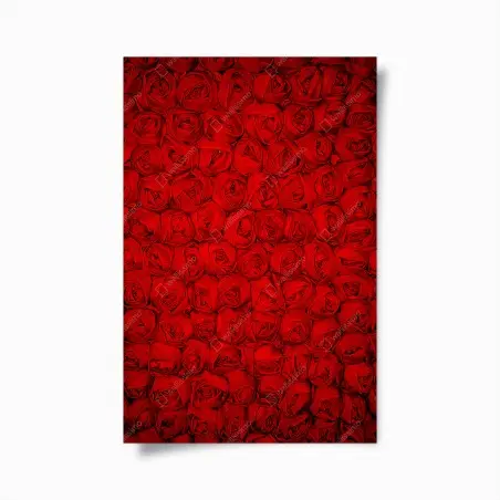 Poster mosaico di rose rosse • Wallissimo®