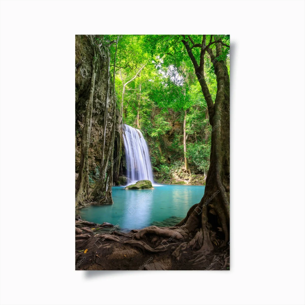 Poster oasi verde della cascata di Erawan • Wallissimo® Poster oasi verde della cascata di Erawan • Wallissimo®