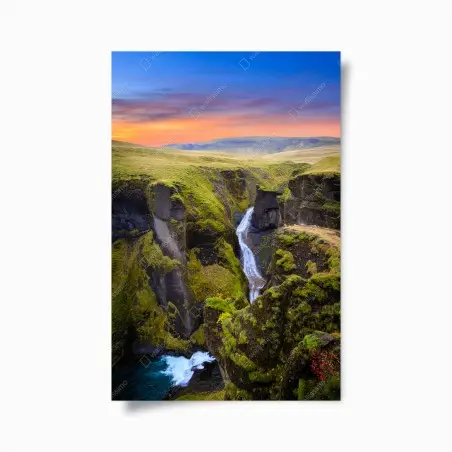 Poster panorama mozzafiato del canyon di Fjadrargljufur • Wallissimo®