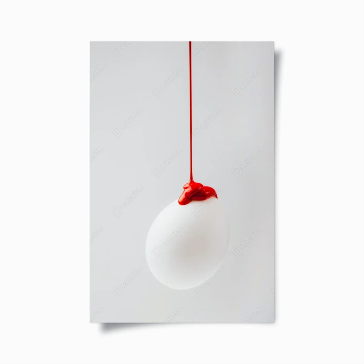 Poster uovo minimalista con vernice rossa • Wallissimo® Poster uovo minimalista con vernice rossa • Wallissimo®