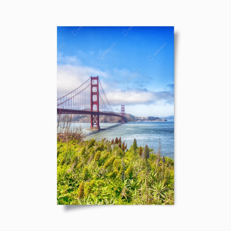 Poster tramonto sul Golden Gate a San Francisco