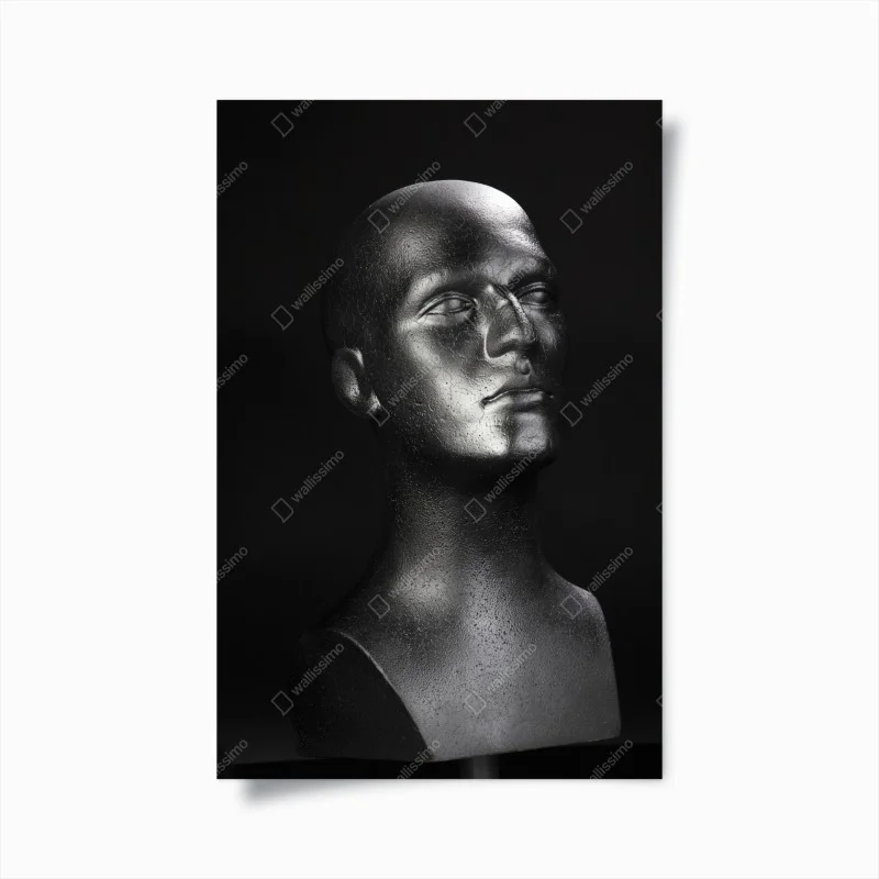 Poster busto scultoreo in nero minimalista