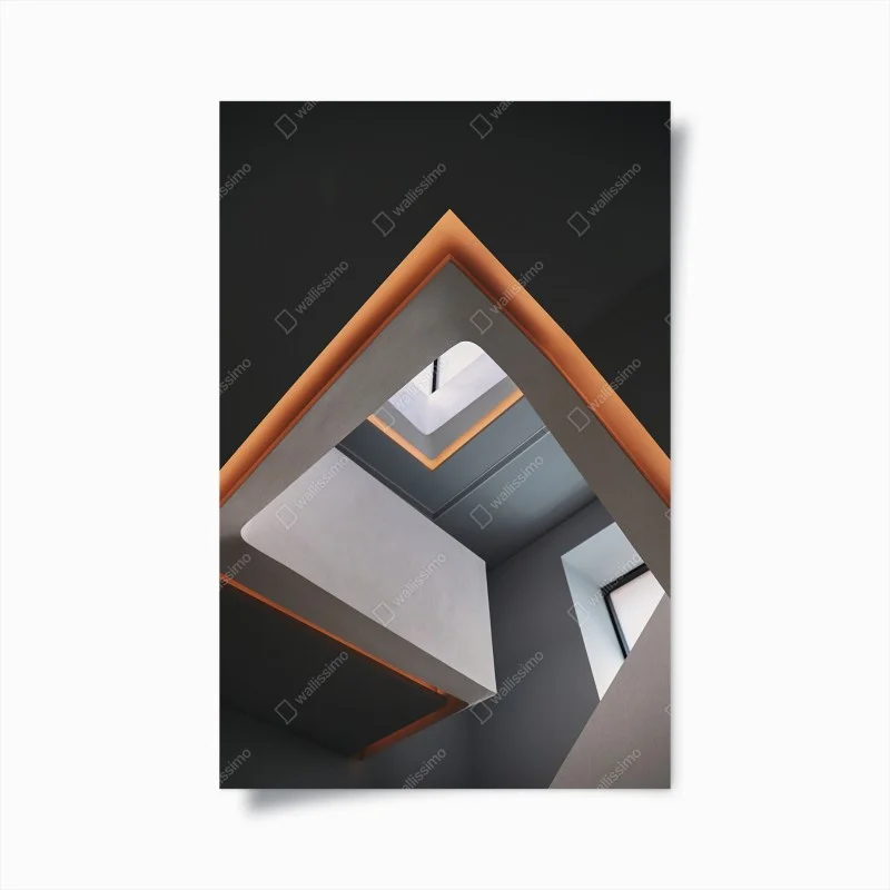 Poster astrazione architettonica in prospettiva