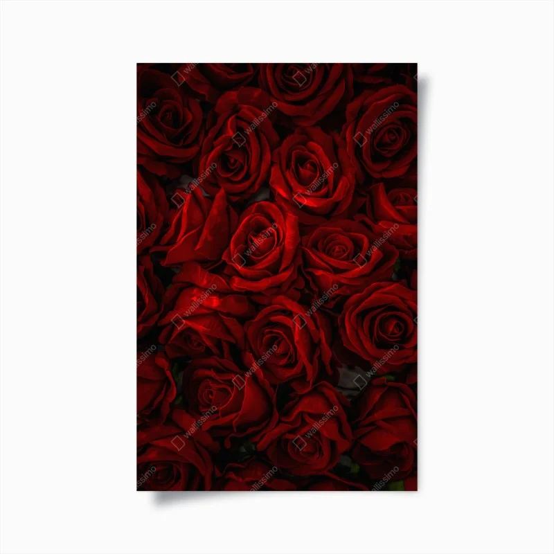 Poster mosaico di rose rosse