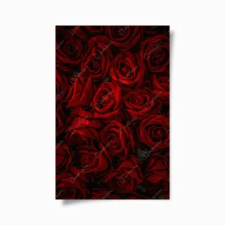 Poster mosaico di rose rosse • Wallissimo®