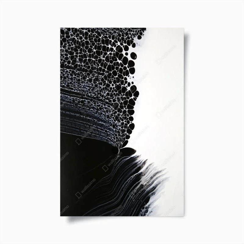 Poster danza di bolle in bianco e nero