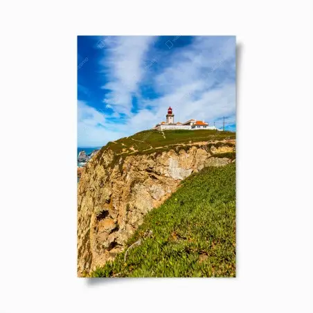Poster faro di Cabo da Roca sulle scogliere atlantiche • Wallissimo®