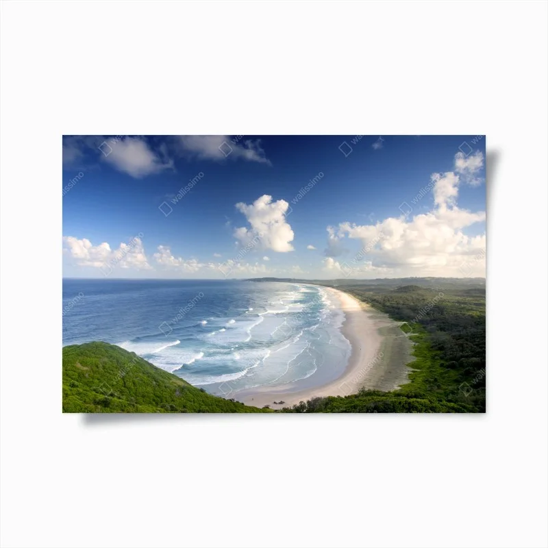 Poster panorama costiero di Byron Bay