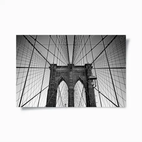Poster vista geometrica del ponte di Brooklyn • Wallissimo®