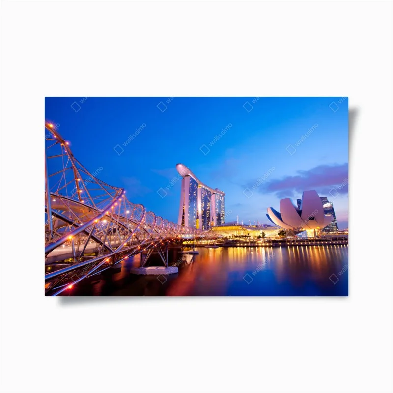 Poster notte luminosa a Marina Bay Sands