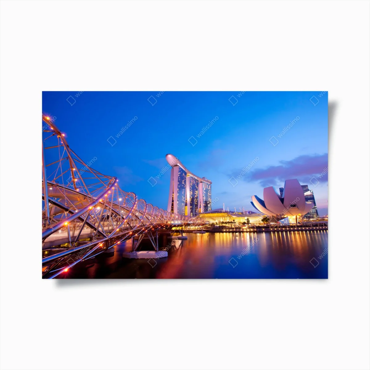 Poster notte luminosa a Marina Bay Sands • Wallissimo® Poster notte luminosa a Marina Bay Sands • Wallissimo®
