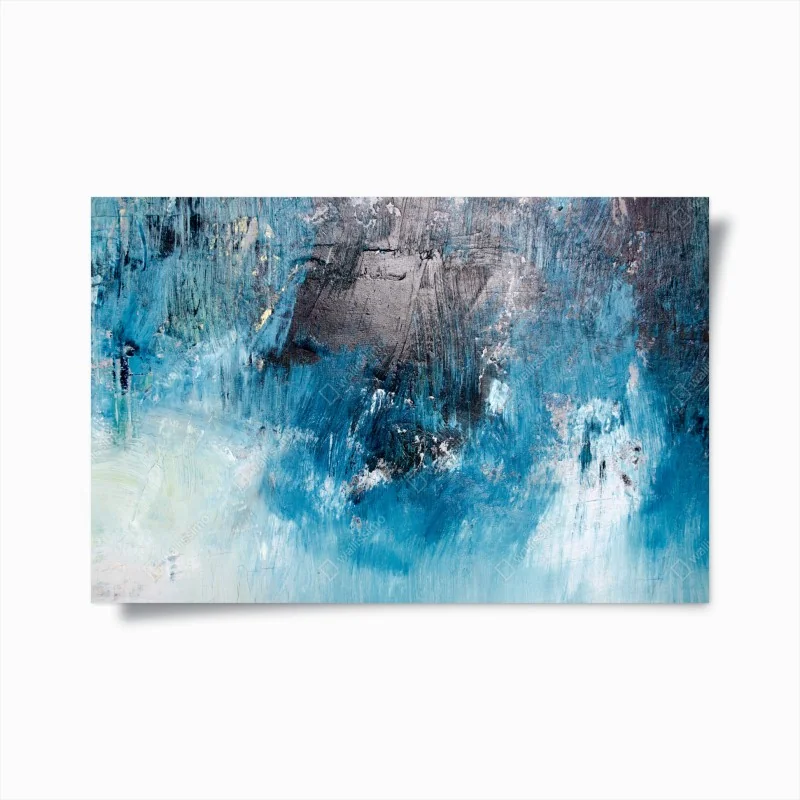 Poster marea astratta in blu profondo