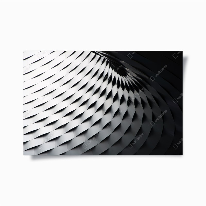 Poster metallo intrecciato motivo geometrico
