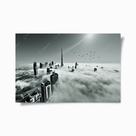 Poster città tra le nuvole di Dubai • Wallissimo®