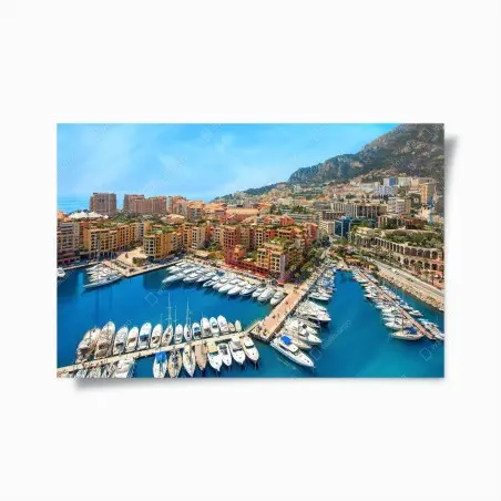 Poster panorama del porto di Montecarlo • Wallissimo®