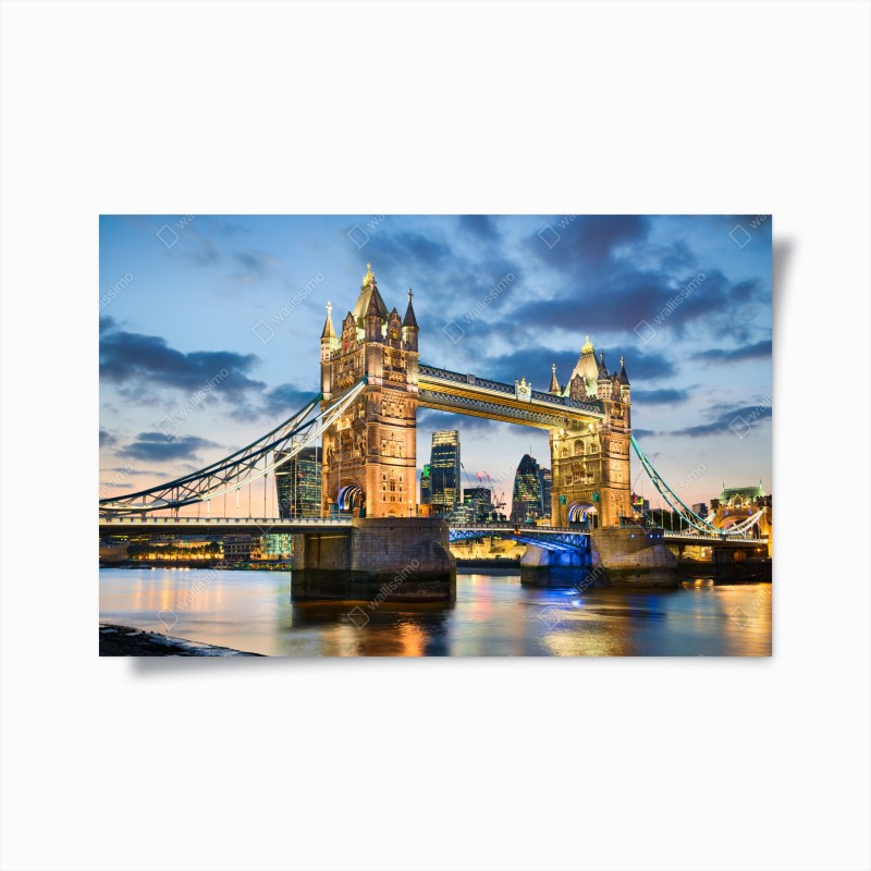 Poster tramonto sul Tower Bridge di Londra