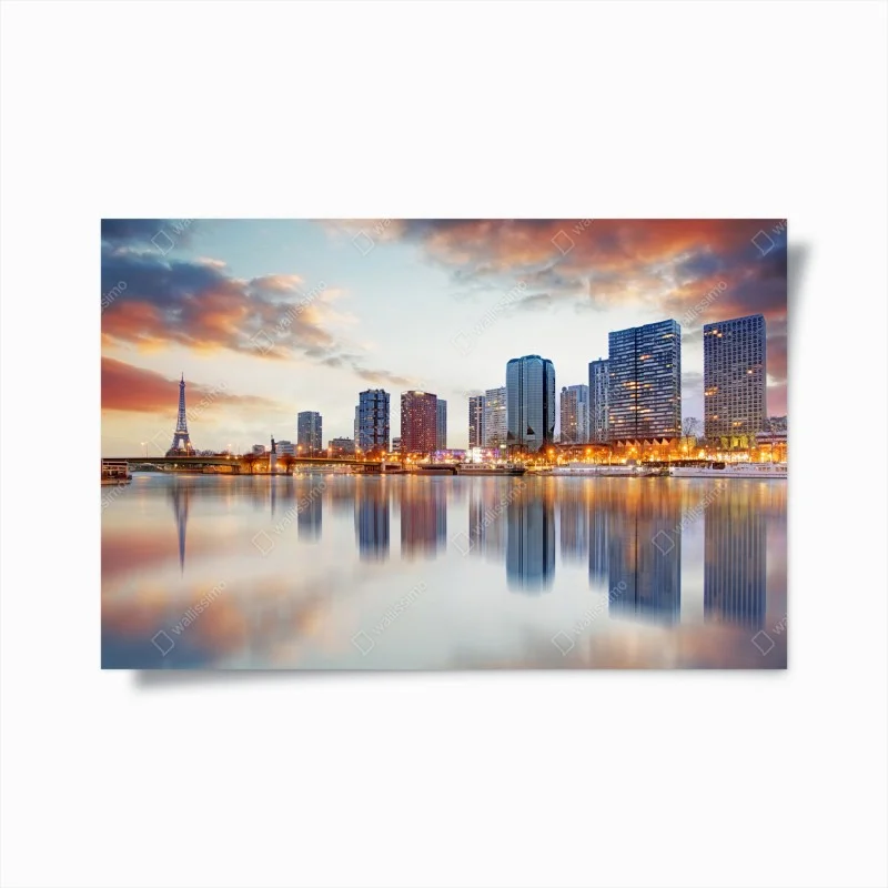 Poster tramonto sulla Senna a Parigi
