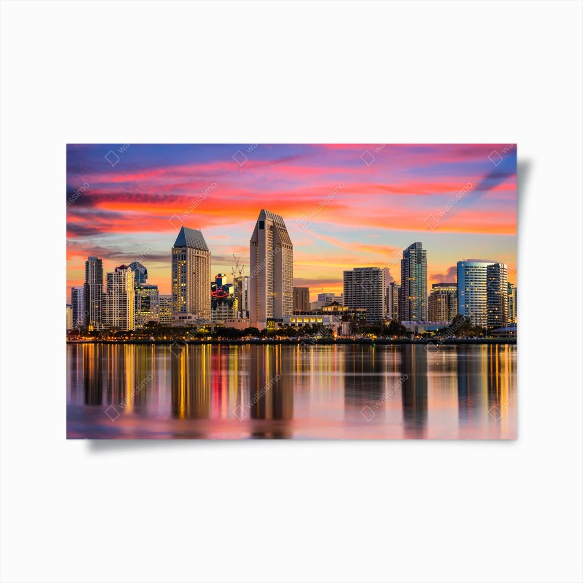 Poster tramonto dorato sulla baia di San Diego • Wallissimo® Poster tramonto dorato sulla baia di San Diego • Wallissimo®