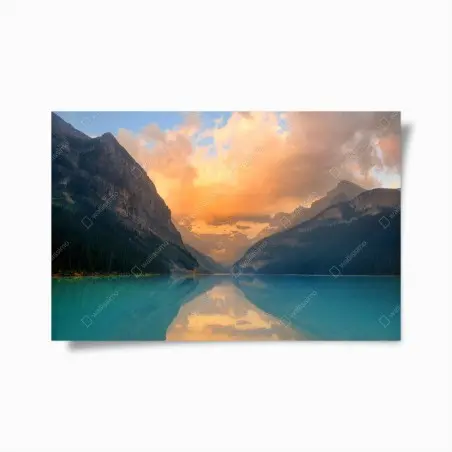 Poster serenità alpina a Lake Louise, Banff • Wallissimo®