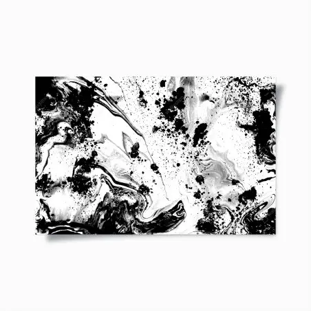 Poster astrazione marmorea in bianco e nero • Wallissimo®