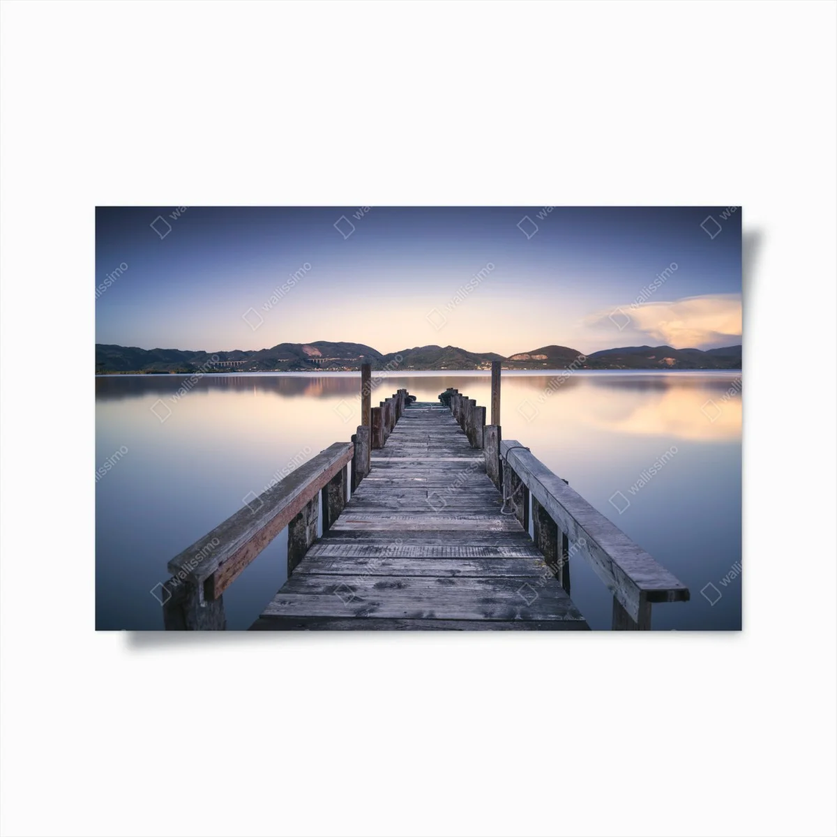 Poster molo in legno al tramonto, Massaciuccoli, Toscana • Wallissimo® Poster molo in legno al tramonto, Massaciuccoli, Toscana • Wallissimo®