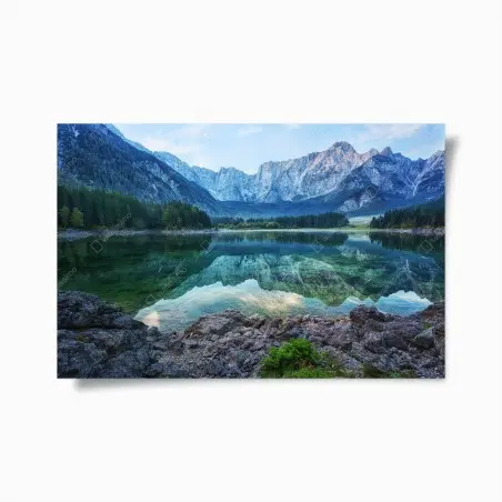 Poster riflessi alpini sul Lago di Fusine • Wallissimo®